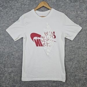 Nike Air Jordan Kids Size S Tee T-Shirt Wings Basketball Logo Upside Down Swoosh